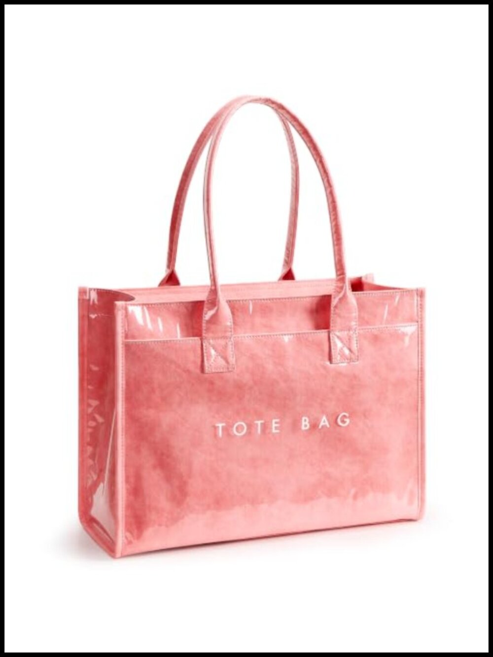 PVC Tote Bag Women's Kraft Paper Work Purses Large Capacity Laptop Shoulder